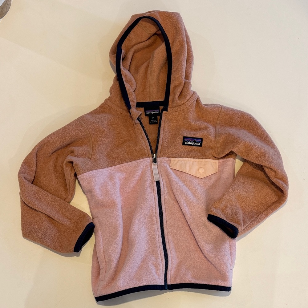 Patagonia Kids' Peach and Pink Fleece Hoodie